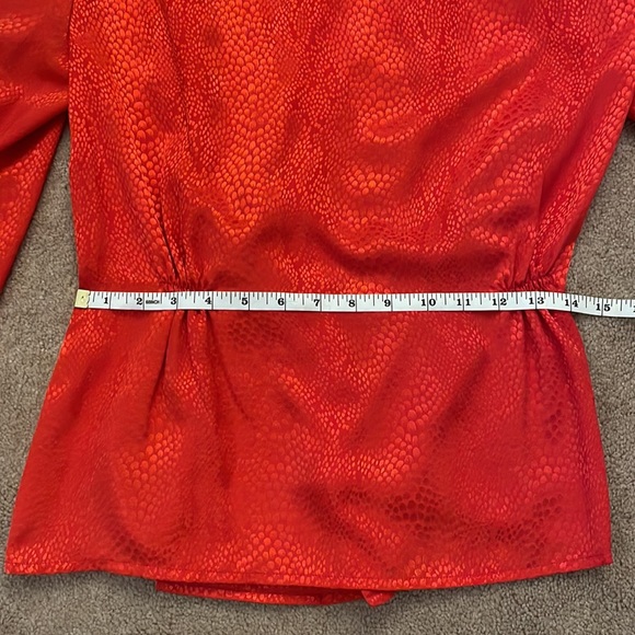 Vintage Evan Picone Red Blouse - Picture 8 of 11
